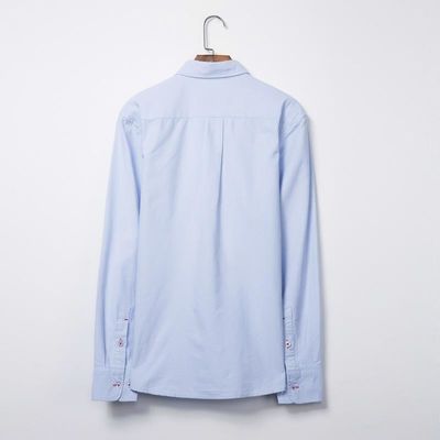 남성용 의류 직물 옥스퍼드 직물 50% 면 50% 폴리에스터 반응 염색 기술