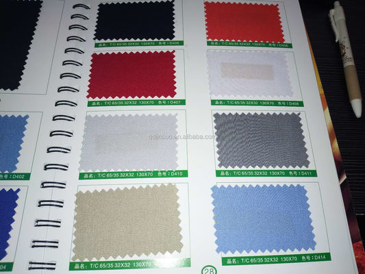 190-240gsm TC 실기 직물 작업복 65 폴리에스터 35 면 혼합물 TWILL 스타일