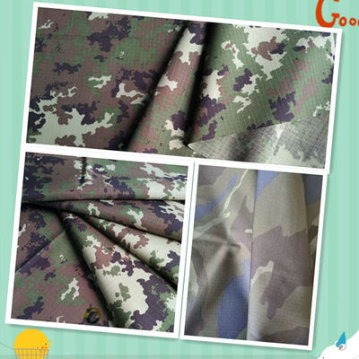 직선 고 찢기 강성 폴리cotton SA 위장 리프 스톱 직물 230gsm 너비 57/58