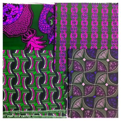 100% 면적 의류 패턴을 위한 아프리카 수액 직물 BATIK Ankara Design Wax Printing