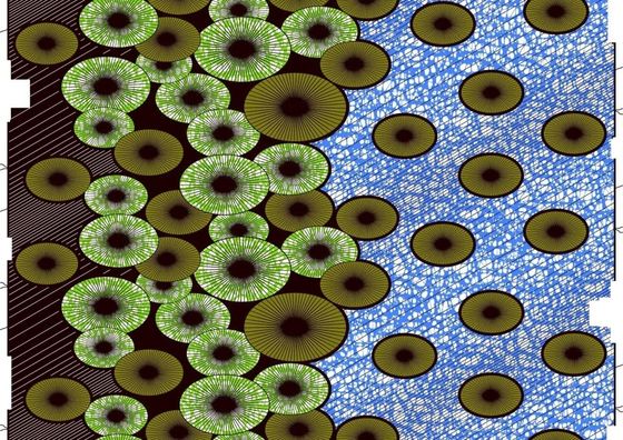 100% 면 앙카라 천재 아프리카 수염 인쇄 드레스 및 의류를 위해 생생한 색상