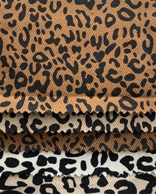 QUICK-DRY Leopard Print 4 Way Stretch Denim Fabric for Polyester/Cotton Clothing 포리에스터/고무 의류용 4 차원 스트레치 젠임 직물